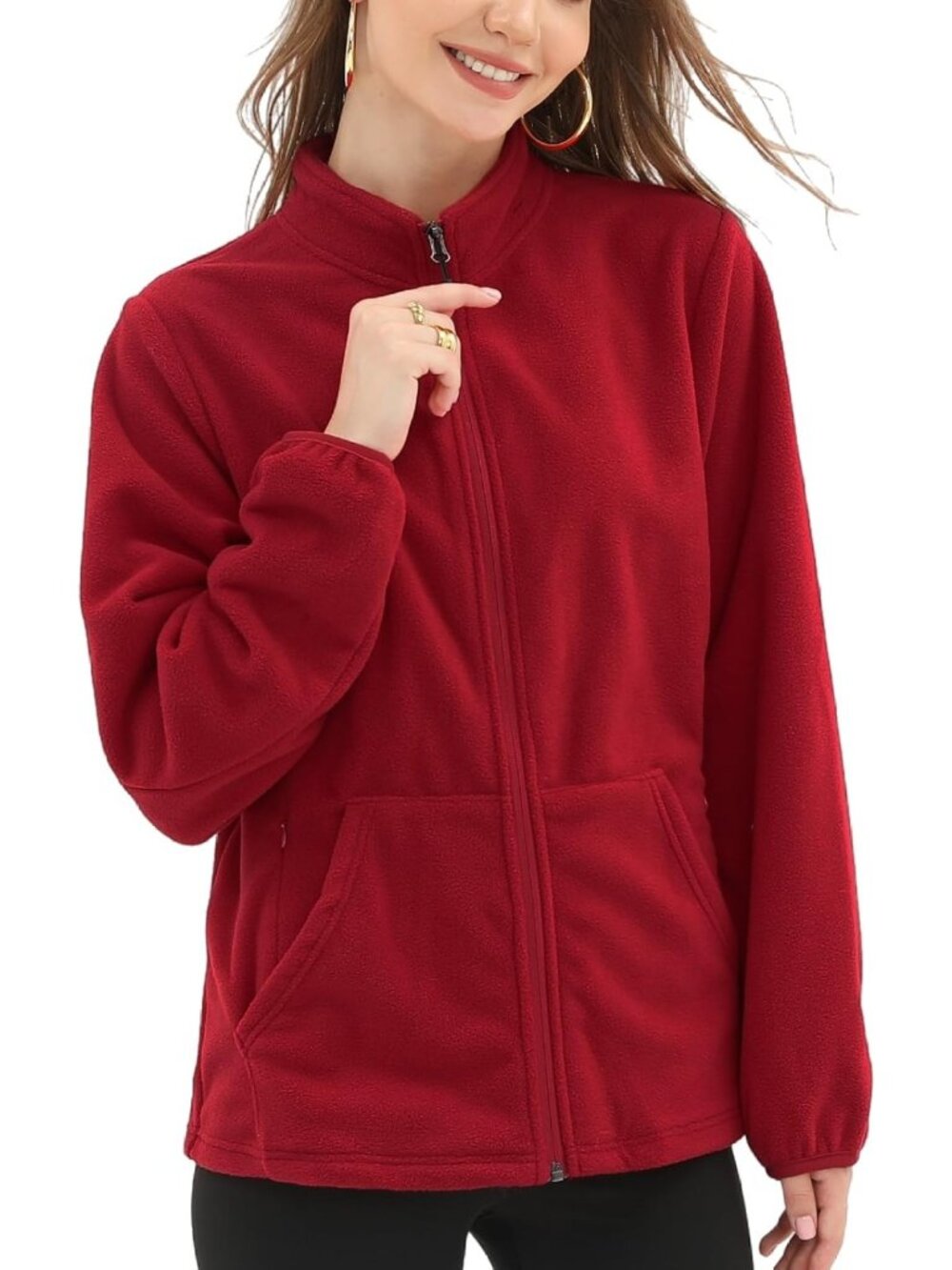 Cozy Women's Fleece Jacket with 6 Pockets | Sizes XS-2XL | Perfect for Layering